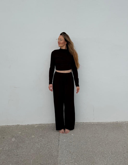 Long Sleeve Mocha Co-Ord