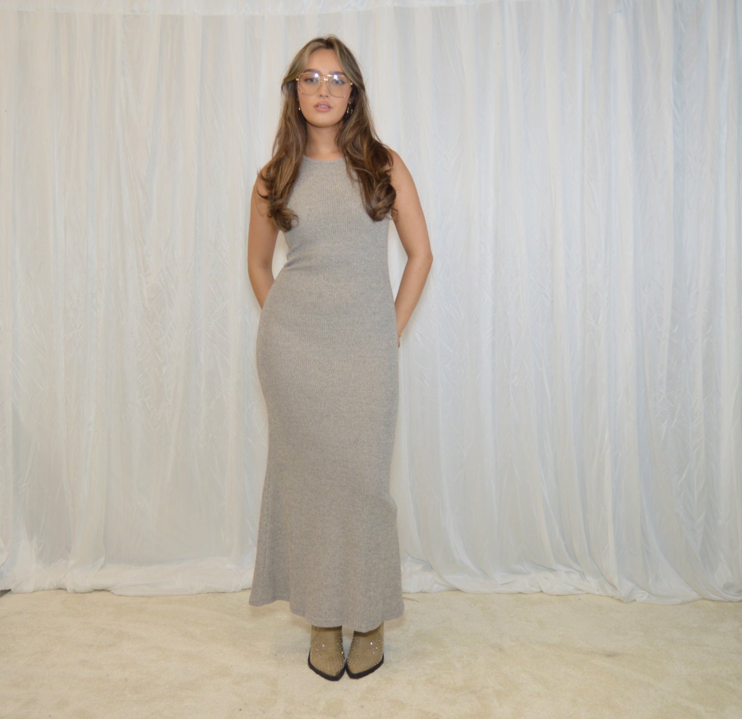 RIBBED MAXI DRESS
